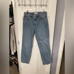 Abercrombie & Fitch The ‘90s Straight Jeans Mid-Rise LONG